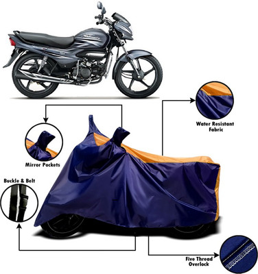 V VINTON Two Wheeler Cover for Hero(Super Splendor, Orange, Blue)