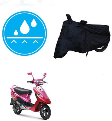 RPSENTTERPR Waterproof Two Wheeler Cover for TVS(Scooty Pep+, Black)