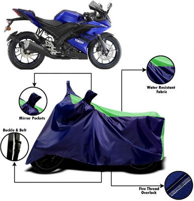 V VINTON Two Wheeler Cover for Yamaha(R15, Green, Blue)