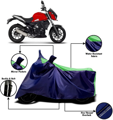 V VINTON Two Wheeler Cover for Mahindra(Mojo UT 300, Green, Blue)
