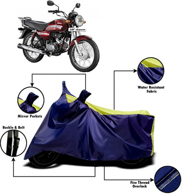 V VINTON Two Wheeler Cover for Hero(HF Dawn, Yellow, Blue)