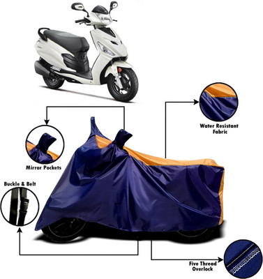 V VINTON Two Wheeler Cover for Hero(Moto Corp Duet, Orange, Blue)