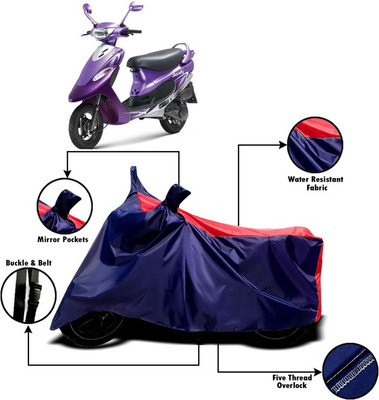 V VINTON Two Wheeler Cover for TVS(Scooty Pep+, Red, Blue)