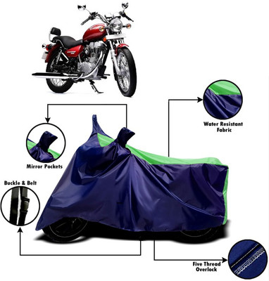 Amozkart Two Wheeler Cover for Royal Enfield(Twin spark, Green, Blue)