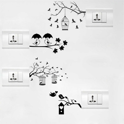 LANSTICK 30.48 cm SPARROWS NEST SWITCH BOARD STICKER Self Adhesive Sticker(Pack of 1)