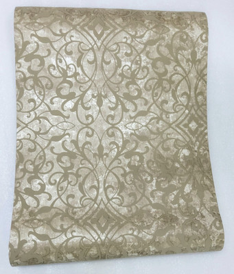 GRAH PRAVESH Embossed Decorative Grey Wallpaper(L x W: 1000 cm x 53 cm)