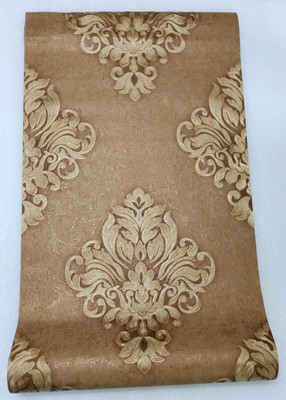 GRAH PRAVESH Embossed Classics Gold Wallpaper(L x W: 1000 cm x 53 cm)