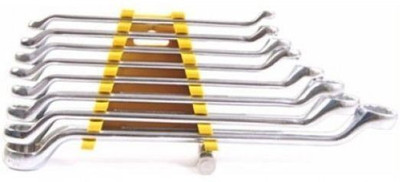 STANLEY 70-394 8 Pcs Shallow Offset Ring Spanner from 6x7mm to 20x22mm Double Sided Box End Wrench(Pack of 8)