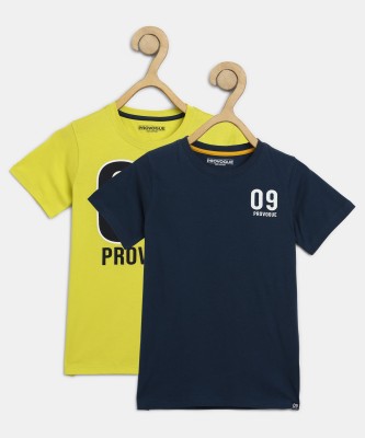 Provogue Boys Graphic Print Pure Cotton T ShirtMulticolor Pack of 2