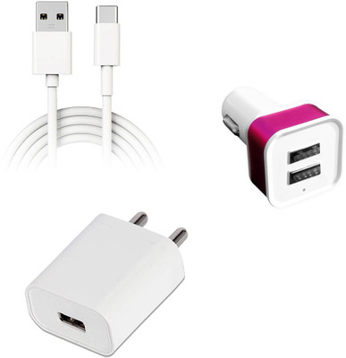 DAKRON Wall Charger Accessory Combo for Samsung Galaxy M21(White)
