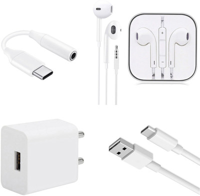 SARVIN Wall Charger Accessory Combo for OPPO A52(White)