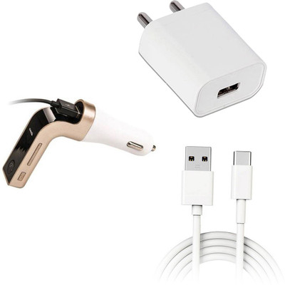 DAKRON Wall Charger Accessory Combo for Infinix Zero 8i(White)