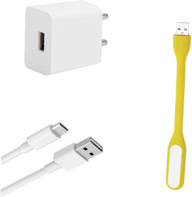 DAKRON Wall Charger Accessory Combo for Samsung Galaxy M21(White)