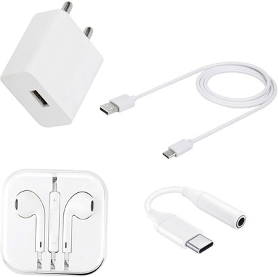 DAKRON Wall Charger Accessory Combo for Huawei P40 lite(White)
