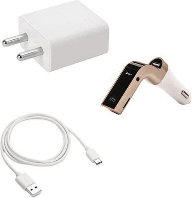 DAKRON Wall Charger Accessory Combo for Samsung Galaxy M31(White)