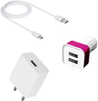 DAKRON Wall Charger Accessory Combo for OPPO F17 Pro(White)