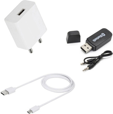 DAKRON Wall Charger Accessory Combo for Infinix Zero 8i(White)