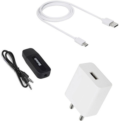 DAKRON Wall Charger Accessory Combo for Xiaomi Redmi Note 9 Pro Max(White)