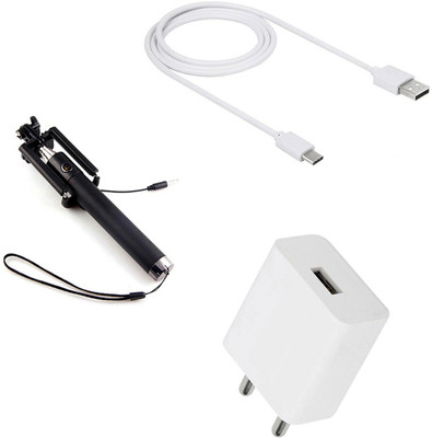 DAKRON Wall Charger Accessory Combo for Micromax In note 1(White)