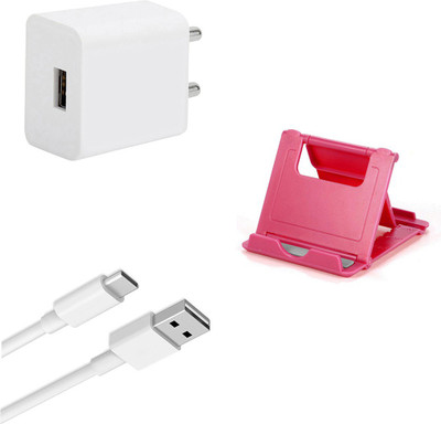 DAKRON Wall Charger Accessory Combo for OPPO A53s(White)