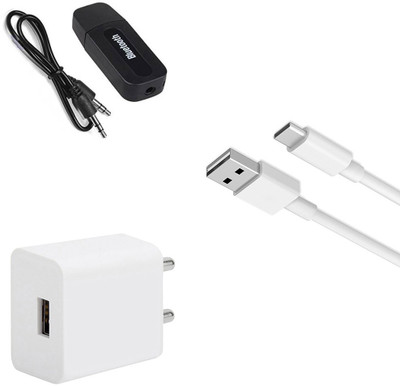 DAKRON Wall Charger Accessory Combo for Samsung Galaxy M31s(White)