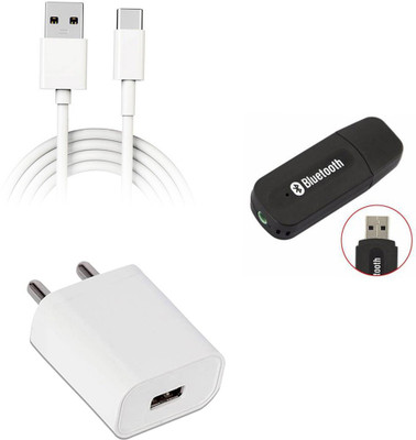 DAKRON Wall Charger Accessory Combo for OPPO A33 2020(White)