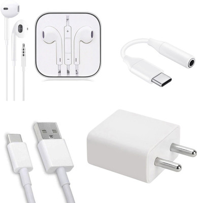 DAKRON Wall Charger Accessory Combo for Samsung Galaxy F41(White)