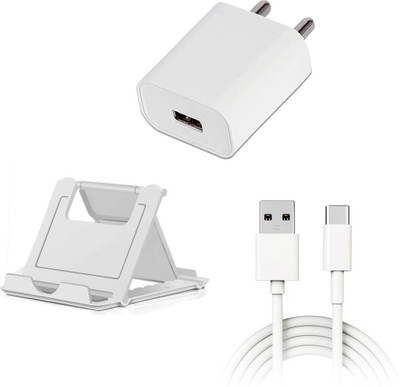 DAKRON Wall Charger Accessory Combo for Samsung Galaxy M51(White)