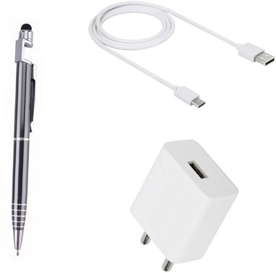 DAKRON Wall Charger Accessory Combo for Micromax In note 1(White, Black)