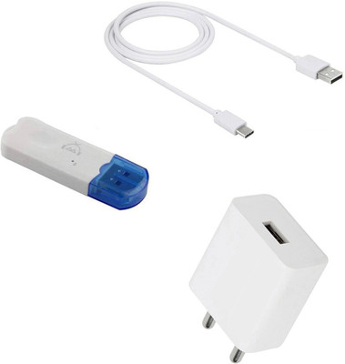 DAKRON Wall Charger Accessory Combo for Micromax In note 1(White)