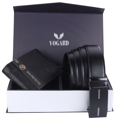 VOGARD Wallet & Belt Combo(Black)