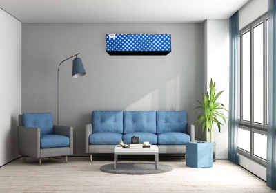 AAVYA UNIQUE FASHION Air Conditioner  Cover(Width: 114.3 cm, Blue,White)