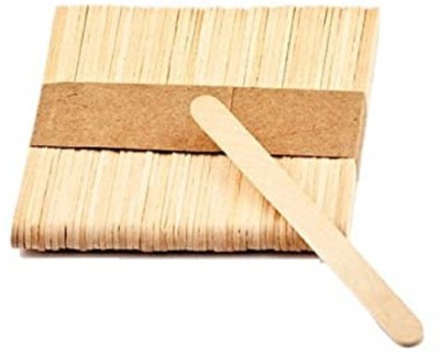 BBS DEAL Natural Wooden Ice Cream Popsicle Sticks for School Projects (Wooden) - Pack of 100