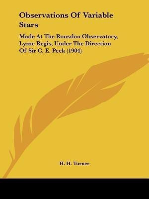 Observations Of Variable Stars(English, Paperback, unknown)