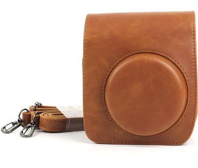 SHOPIZONE PU Leather Camera Bag For Instax Mini 90 Neo With Strap Brown  Camera Bag(Brown)