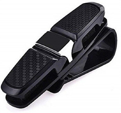 graceride Car Sunglasses Holder Clip for car SD-1305, Rotate 180 degree - Car Sun Visor Glasses Clip/Holder - Black with Pattern (Universal for car) Black Car Sunglass Clip Holder