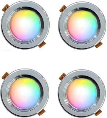 Cosas 7 W Round 2 Pin LED Bulb(Multicolor, Pack of 4)