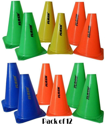 FlashSports Cone Marker Pack of 12(Multicolor)