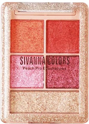 sivanna colors Peach Pro Eyeshadows Palette Eye Palette Pressed Powder 20 g(Multicolor)