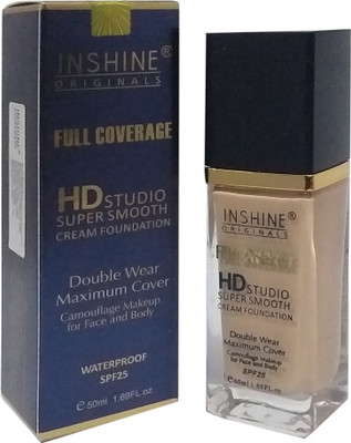 INSHINE ORIGINALS Full Coverage HD Studio Super Smooth Cream  Foundation(Classic Ivory, 50 ml)