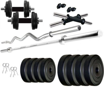 STARX 10 kg Pvc weight 3Ftt Curl Rod and 4Ft Straight Rod Home Gym Combo Home Gym Combo