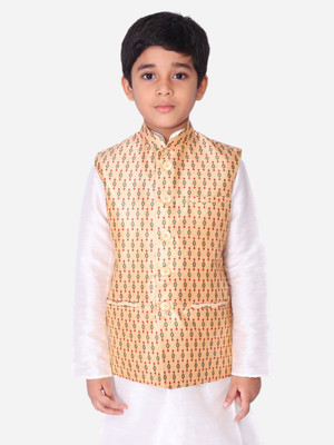 Namaskar Sleeveless Printed Boys Jacket
