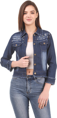 PWTI Full Sleeve Washed Women Denim Jacket