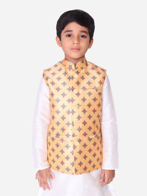 Namaskar Full Sleeve Floral Print Boys Jacket
