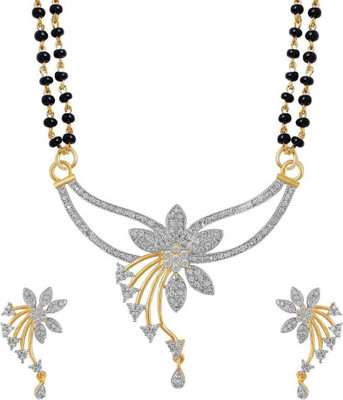 MS Enterprises Alloy Gold-plated Silver Jewellery Set(Pack of 1)