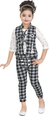 BURBN Girls Party(Festive) Top Pant(Multicolor)