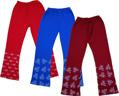 IndiWeaves Track Pant For Girls(Multicolor, Pack of 3)