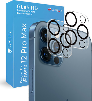 RAEGR Back Camera Lens Glass Protector for iPhone 12 Pro Max(Pack of: 2)