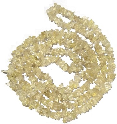 CRYSTU Lemon Quartz Mala Natural Chips Beads Mala Semi Precious Gemstone Crystal Necklace Reiki Healing Stone Mala Jap Mala 32 Inch Approx For Unisex Beads, Crystal, Quartz Crystal Chain
