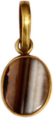 Takshila Gems Natural Sulemani Hakik Pendant in Panchdhatu 9 Carat / 10 Ratti Lab Certified Agate Stone Pendant